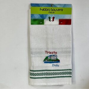 Fabbro Souvenir dish towel from 
 Trieste, Italy embroidered  NWT